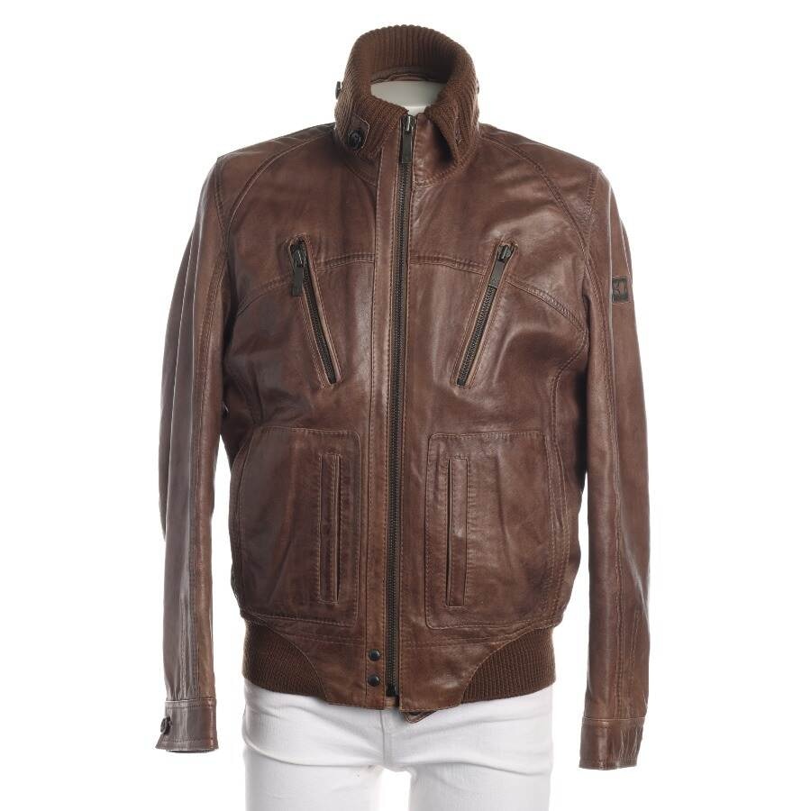 Image 1 of Leather Jacket 48 Dark Brown in color Brown | Vite EnVogue