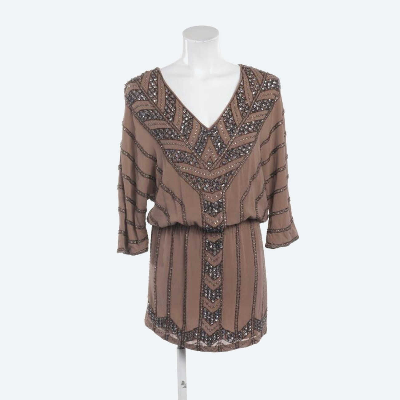 Image 1 of Silk Dress S Brown in color Brown | Vite EnVogue