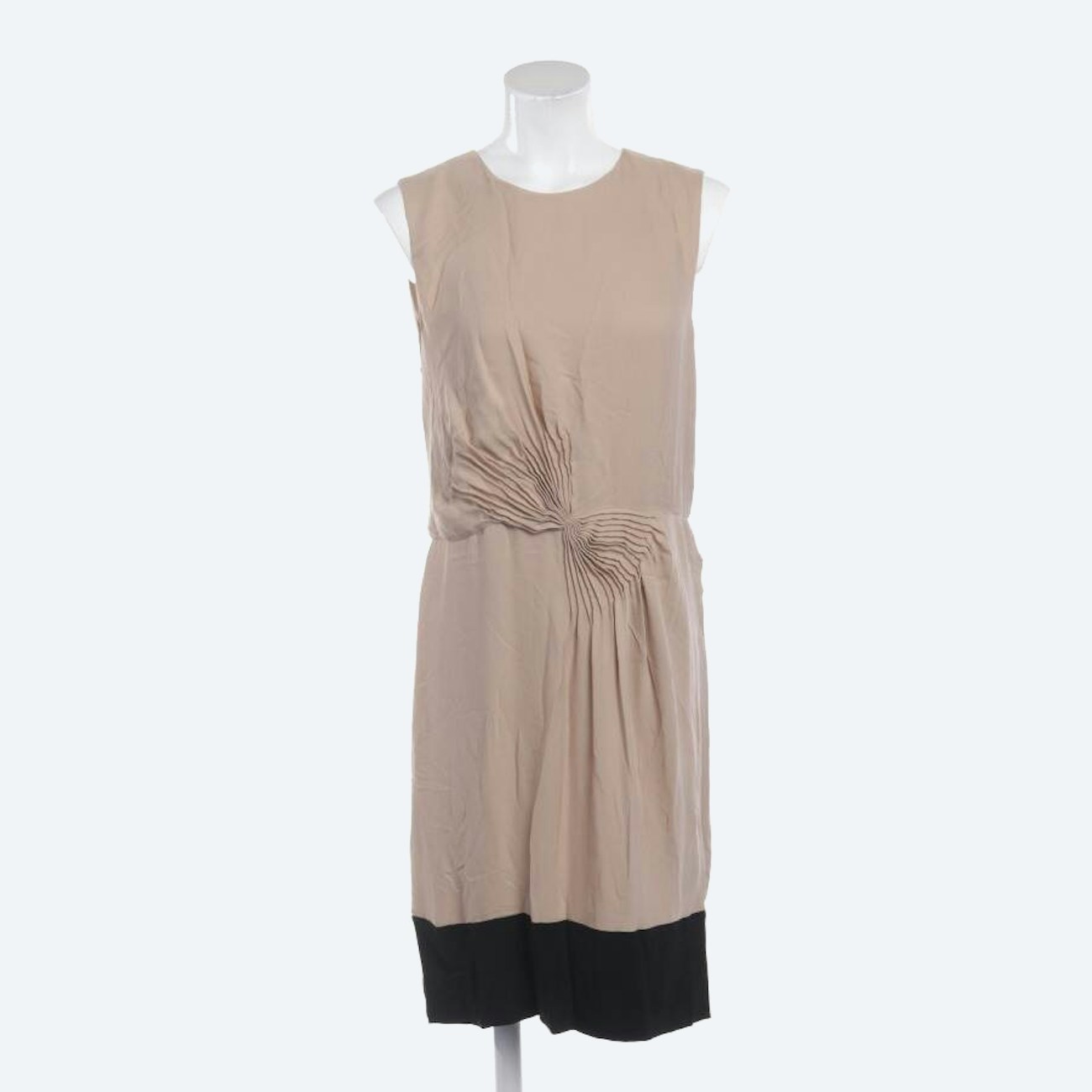 Image 1 of Silk Dress 44 Light Brown in color Brown | Vite EnVogue