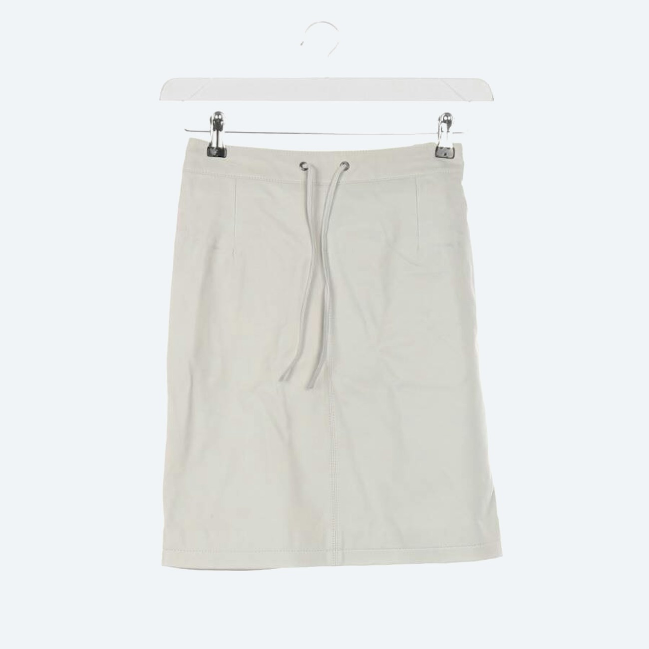 Image 1 of Leather Skirt 34 White in color White | Vite EnVogue