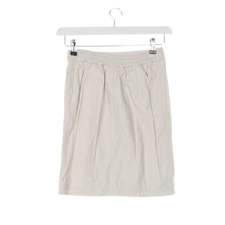 Image 2 of Leather Skirt 34 White in color White | Vite EnVogue