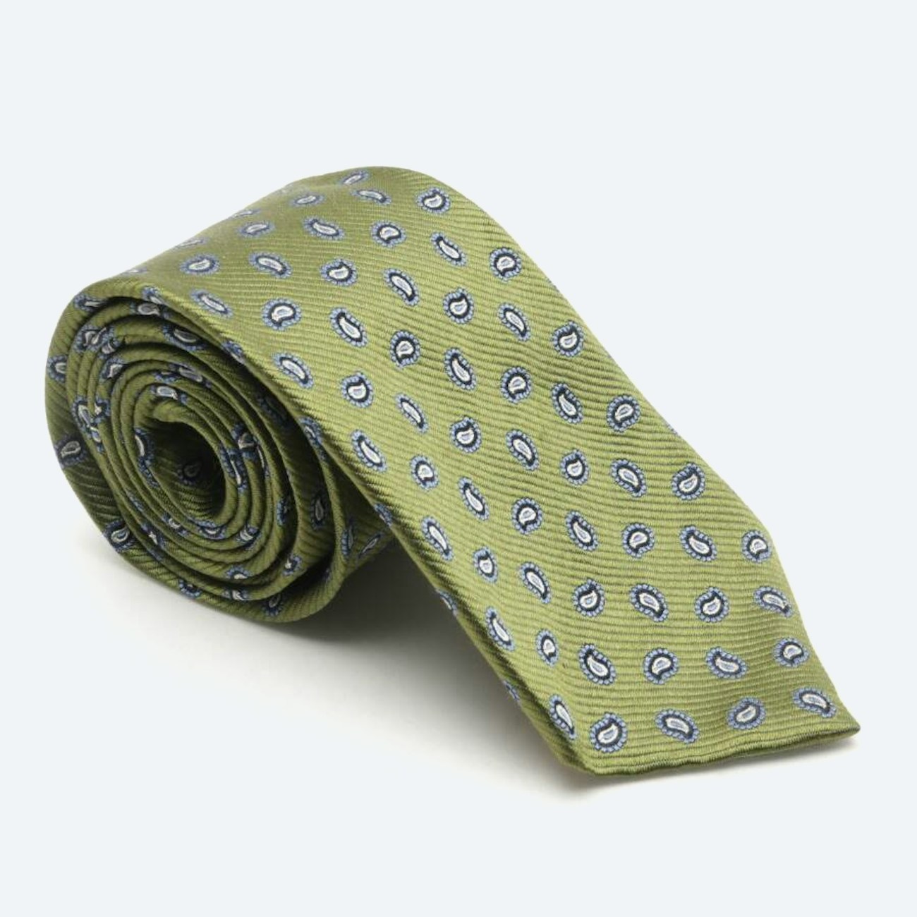 Image 1 of Silk Tie Olive Green in color Green | Vite EnVogue