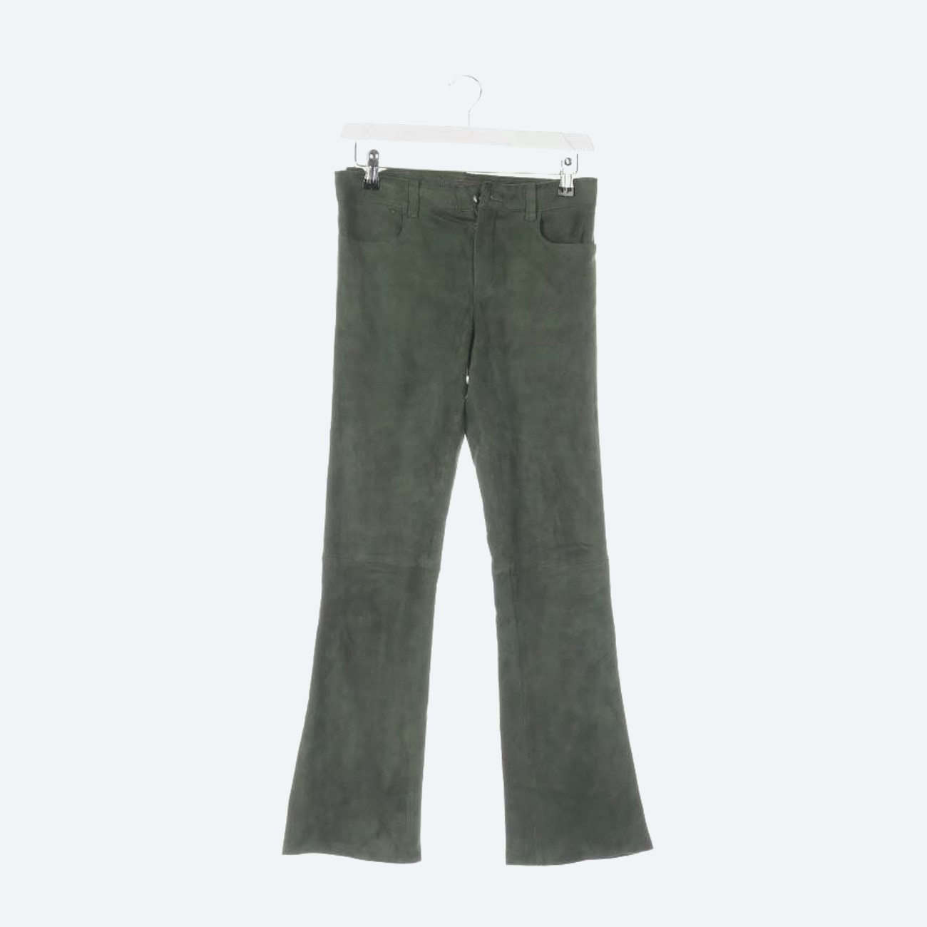 Image 1 of Leather Pants XS Green in color Green | Vite EnVogue