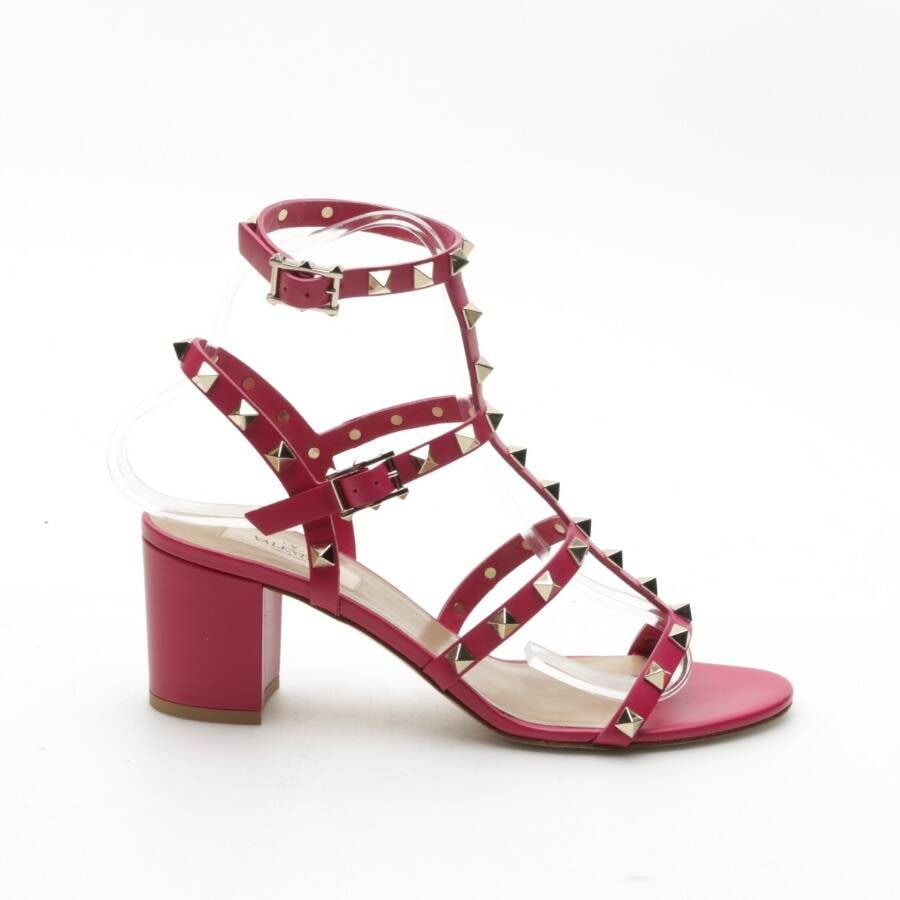 Image 1 of Rockstud Heeled Sandals EUR38 Pink in color Pink | Vite EnVogue
