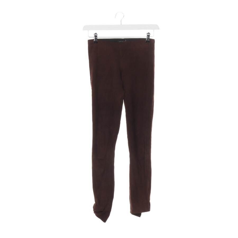 Image 1 of Leather Pants 28 Brown in color Brown | Vite EnVogue