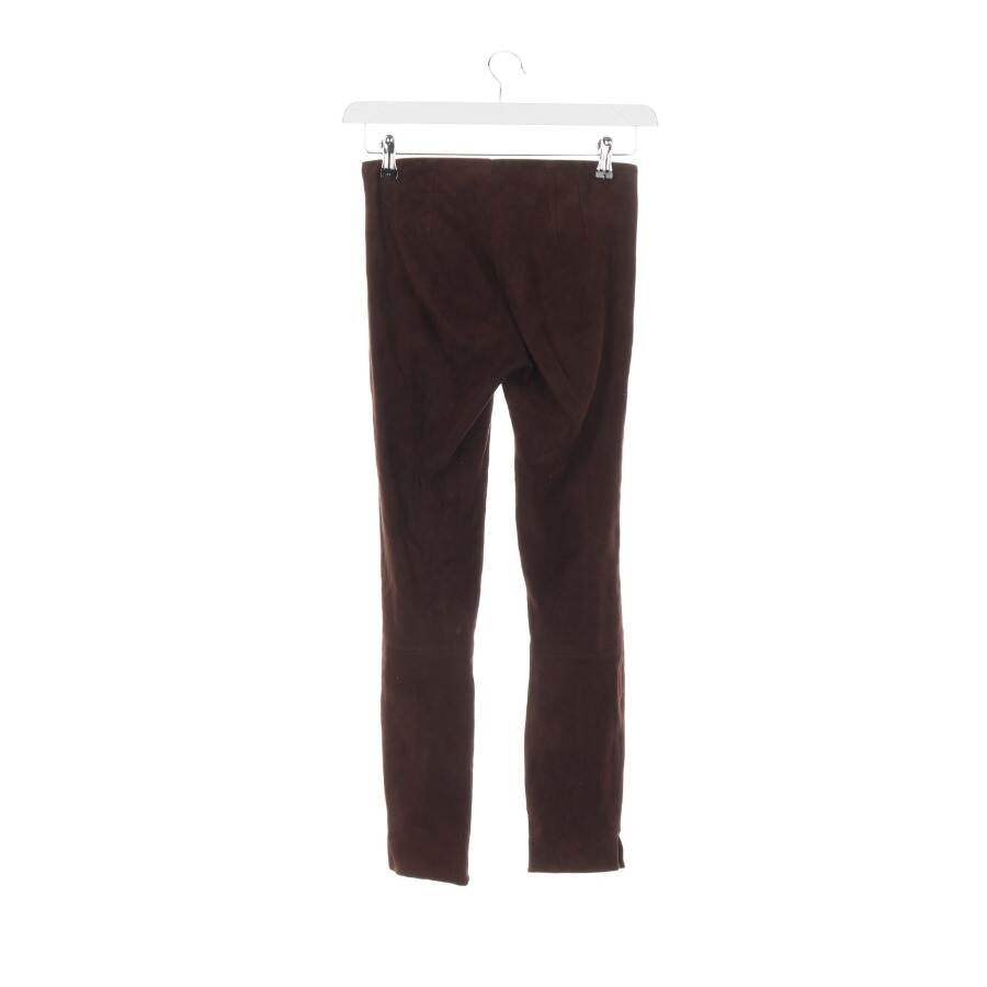 Image 2 of Leather Pants 28 Brown in color Brown | Vite EnVogue