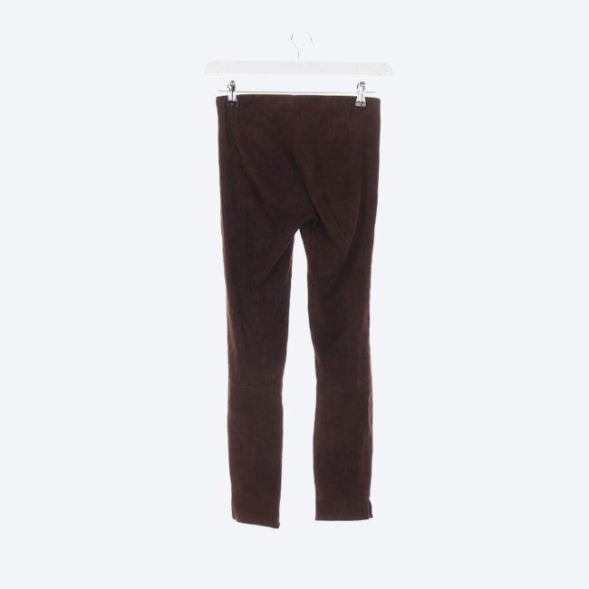Image 2 of Leather Pants 28 Brown in color Brown | Vite EnVogue