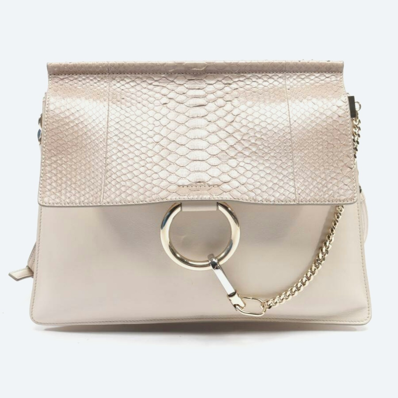 Image 1 of Faye medium Shoulder Bag Beige in color White | Vite EnVogue