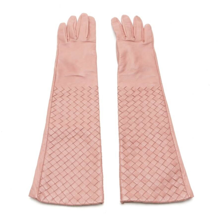 Image 1 of Leather Gloves Light Pink in color Pink | Vite EnVogue