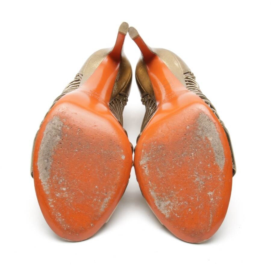 Image 4 of Heeled Sandals EUR 38.5 Gold in color Metallic | Vite EnVogue