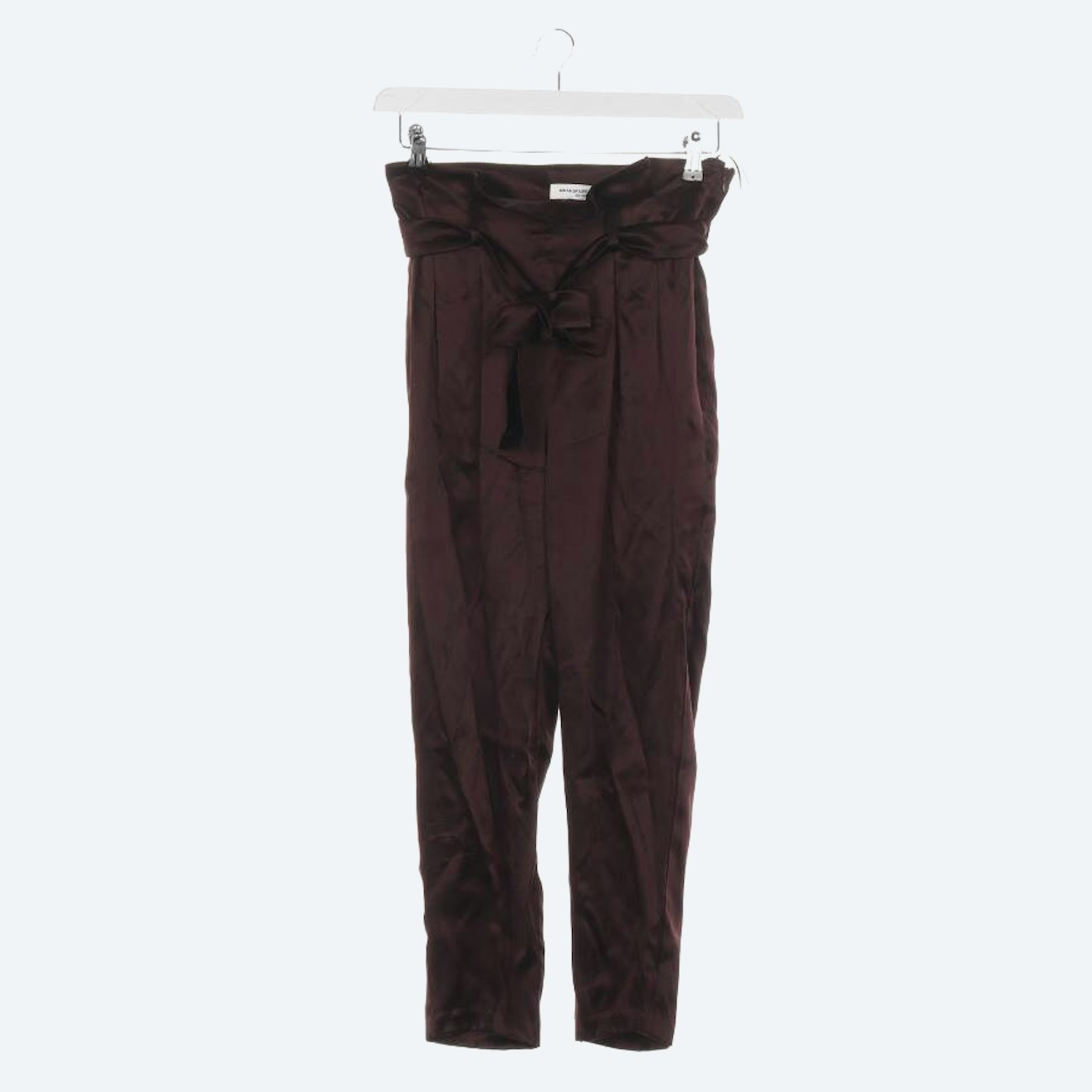 Image 1 of Silk Pants S Dark Brown in color Brown | Vite EnVogue