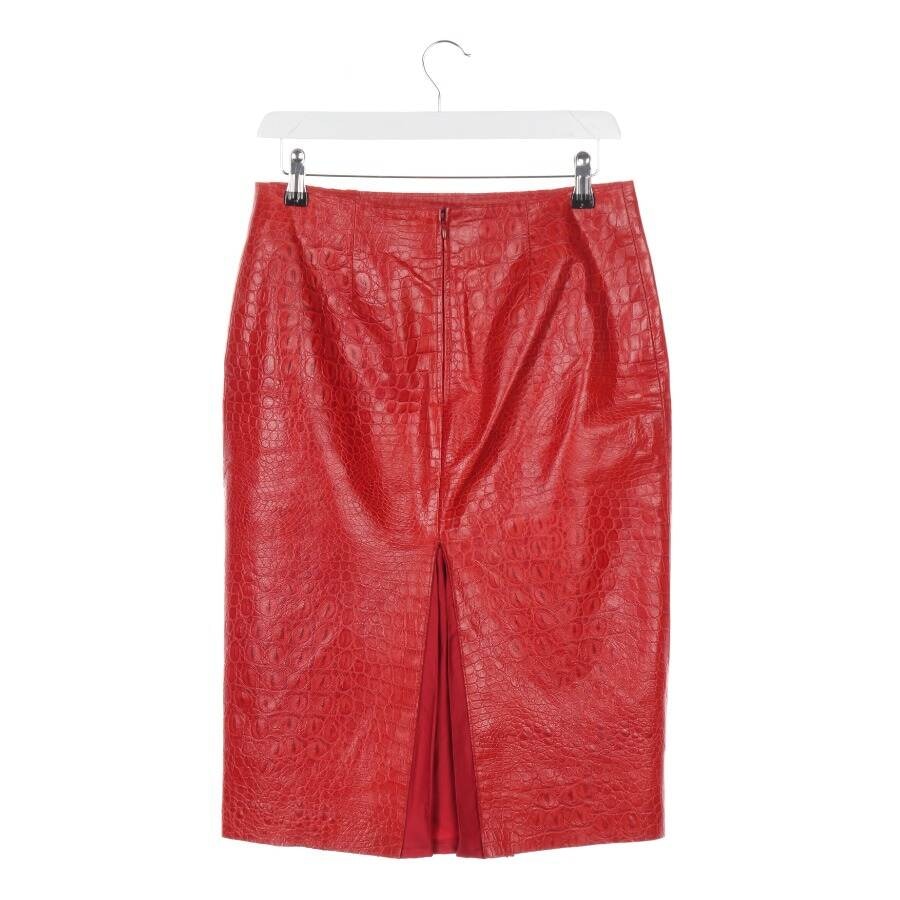 Image 2 of Leather Skirt 36 Red in color Red | Vite EnVogue