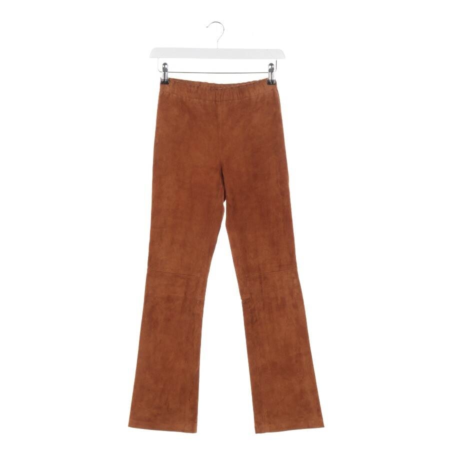 Image 1 of Leather Pants XS Brown in color Brown | Vite EnVogue