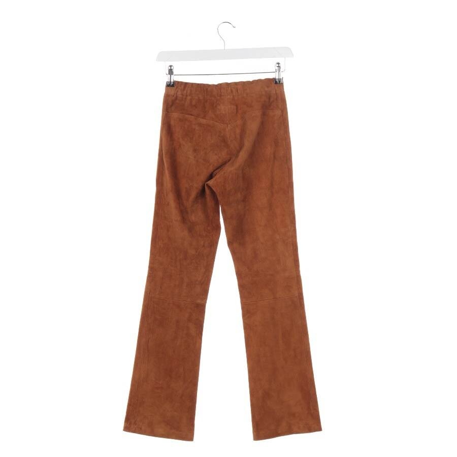 Image 2 of Leather Pants XS Brown in color Brown | Vite EnVogue