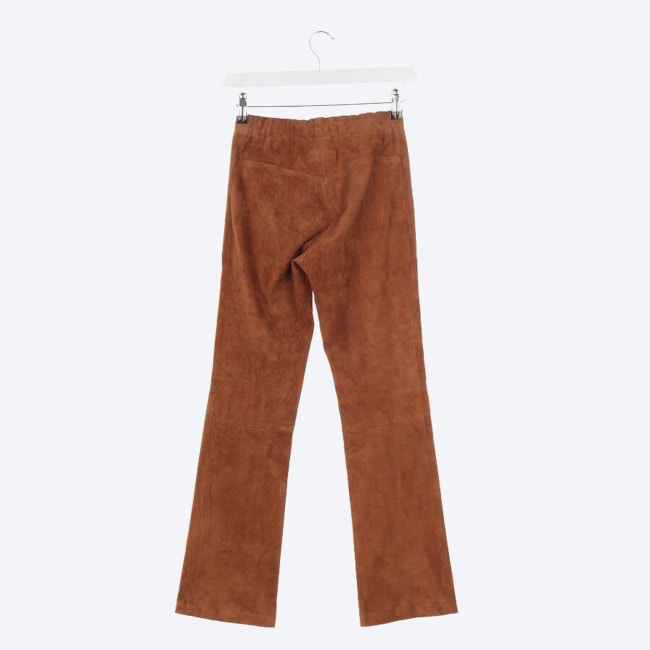 Image 2 of Leather Pants XS Brown in color Brown | Vite EnVogue