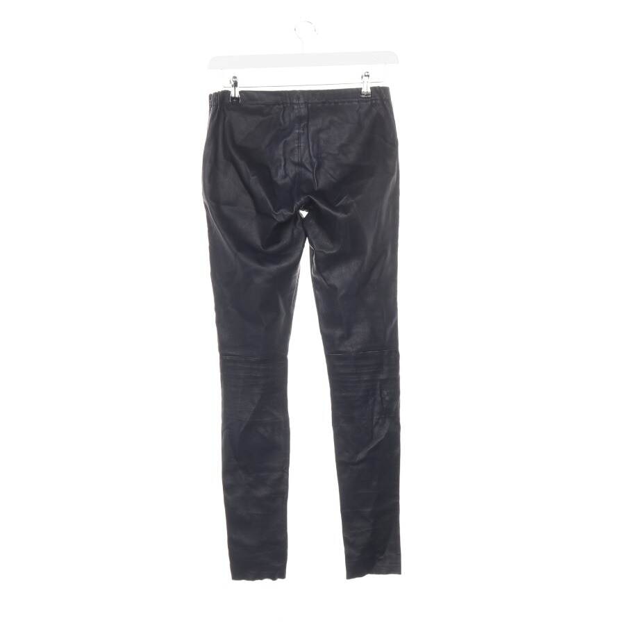 Image 2 of Leather Pants 38 Navy in color Blue | Vite EnVogue