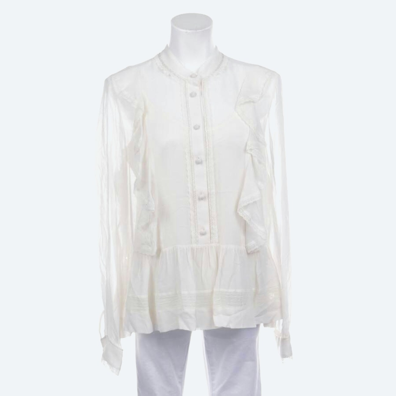 Image 1 of Shirt Blouse 42 Cream in color White | Vite EnVogue