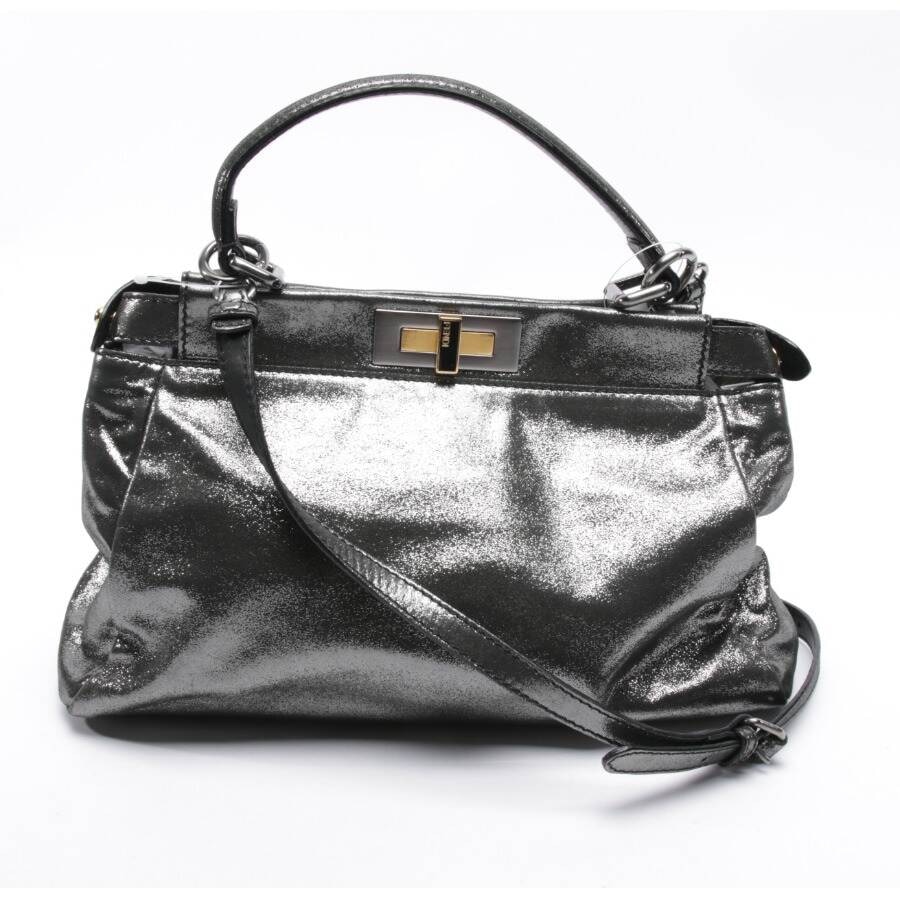Image 1 of Peek-a-boo Crossbody Bag Silver in color Metallic | Vite EnVogue