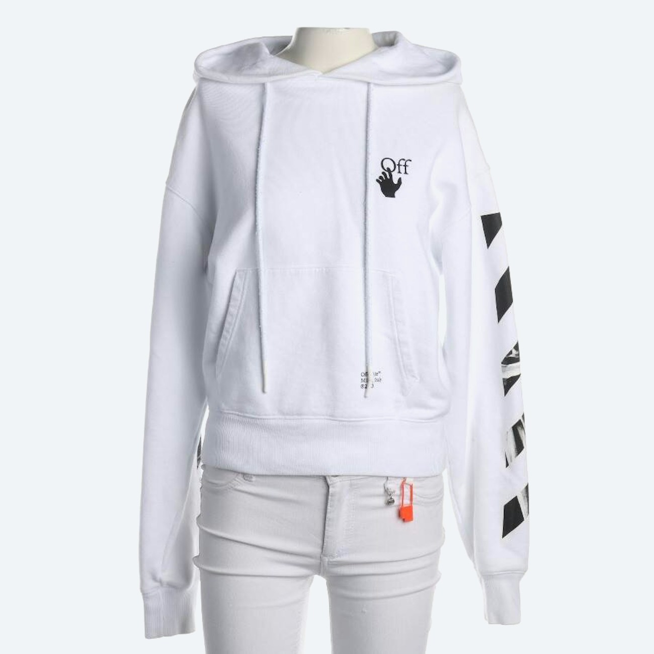 Image 1 of Hooded Sweatshirt 2XS White in color White | Vite EnVogue