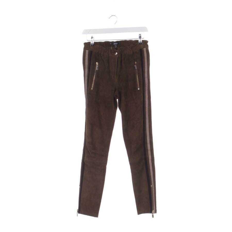Image 1 of Leather Pants 36 Dark Brown in color Brown | Vite EnVogue