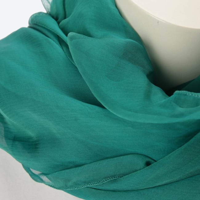 Image 2 of Silk Poncho Dark Green in color Green | Vite EnVogue