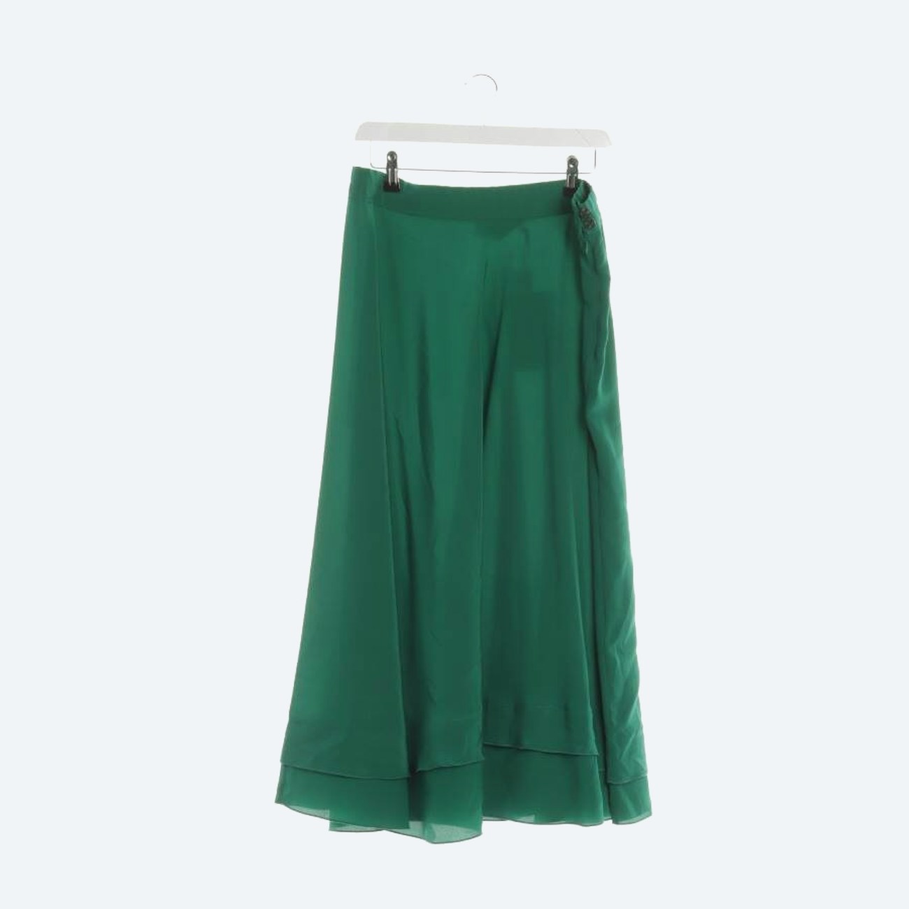 Image 1 of Silk Skirt XL Green in color Green | Vite EnVogue