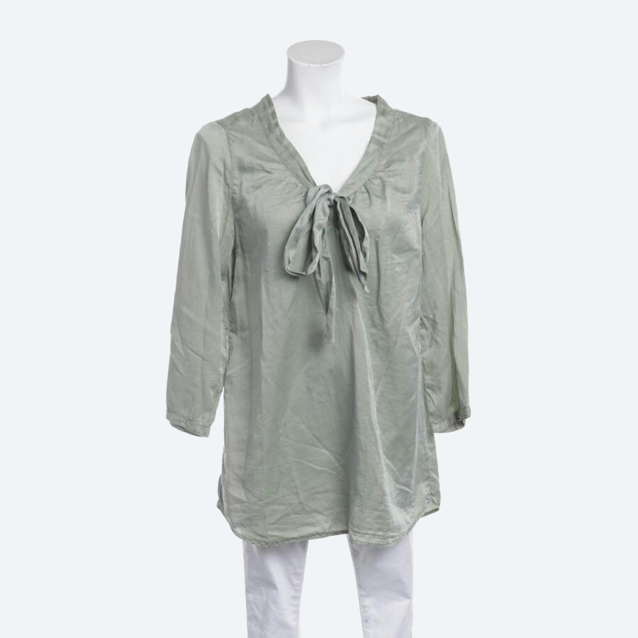 Image 1 of Shirt Blouse M Light Green in color Green | Vite EnVogue