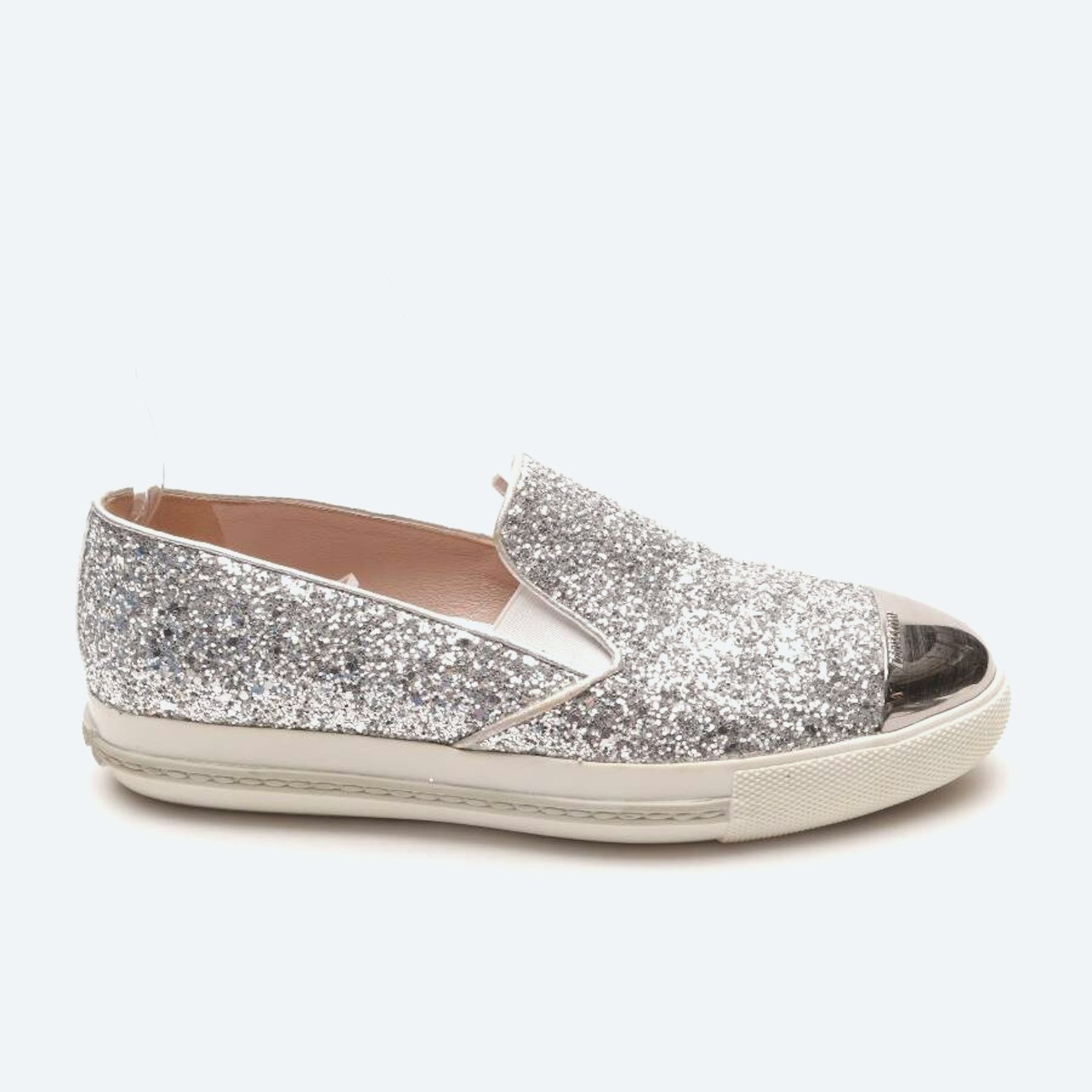 Image 1 of Loafers EUR 36 Silver in color Metallic | Vite EnVogue