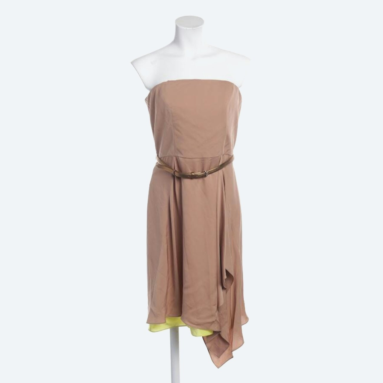 Image 1 of Silk Dress 40 Light Brown in color Brown | Vite EnVogue