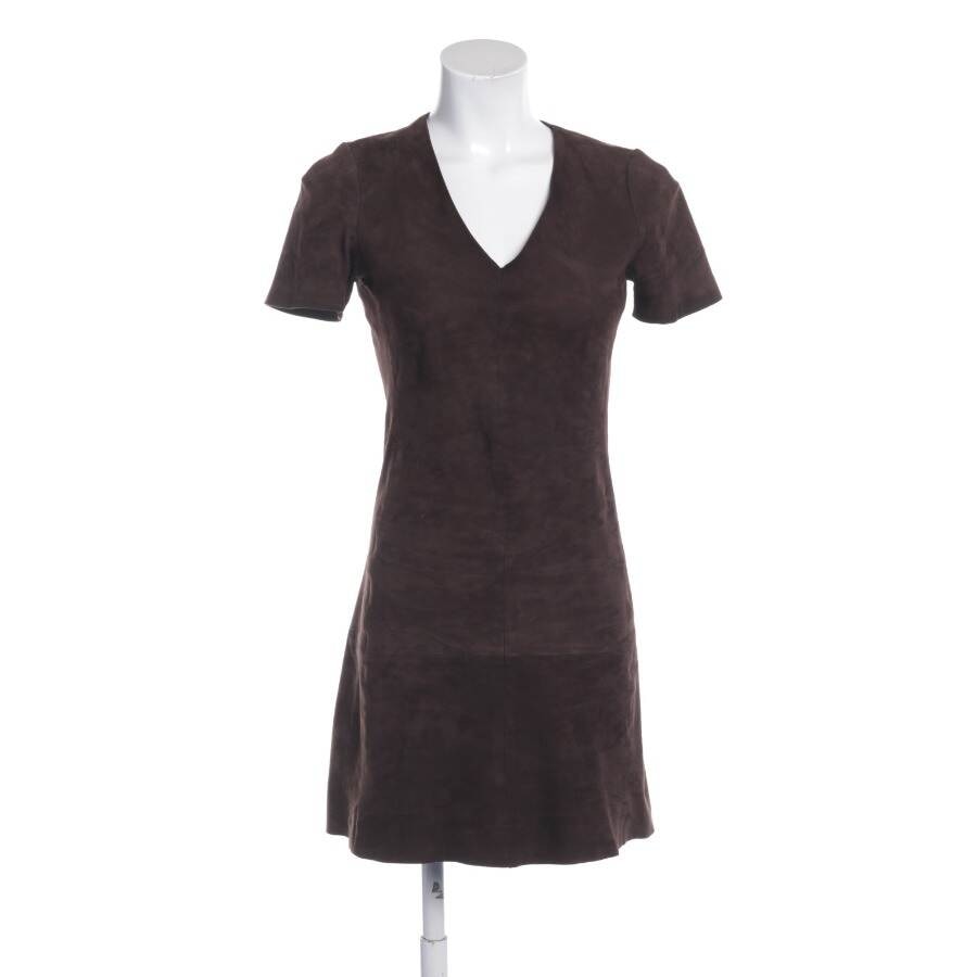 Image 1 of Leather Dress 38 Dark Brown in color Brown | Vite EnVogue