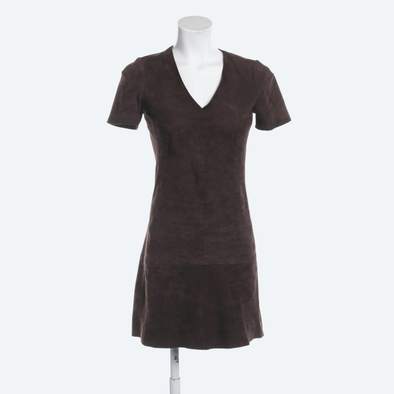 Image 1 of Leather Dress 38 Dark Brown in color Brown | Vite EnVogue