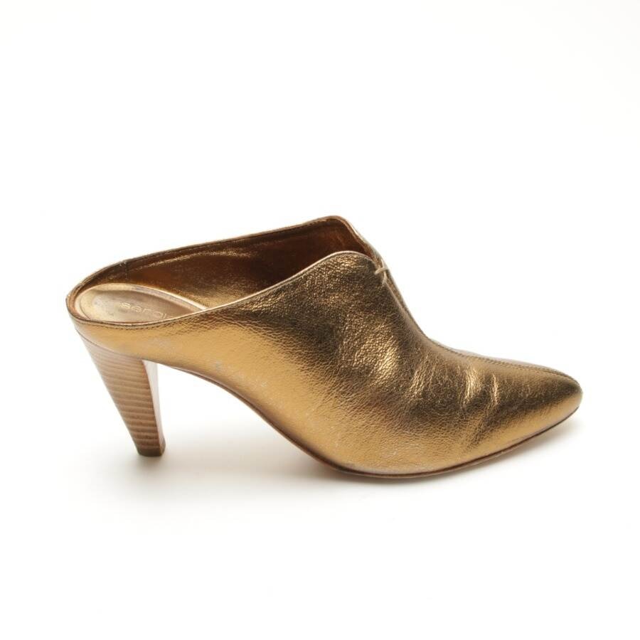 Image 1 of Heeled Mules EUR 36 Gold in color Metallic | Vite EnVogue