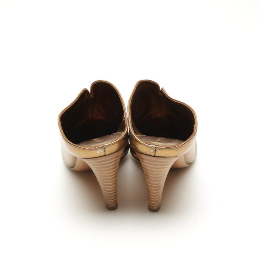 Image 3 of Heeled Mules EUR 36 Gold in color Metallic | Vite EnVogue