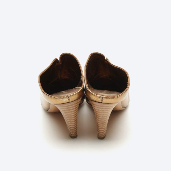 Image 3 of Heeled Mules EUR 36 Gold in color Metallic | Vite EnVogue