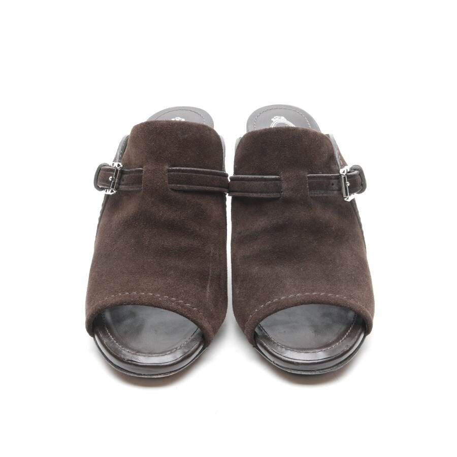 Image 2 of Heeled Sandals EUR 35.5 Dark Brown in color Brown | Vite EnVogue