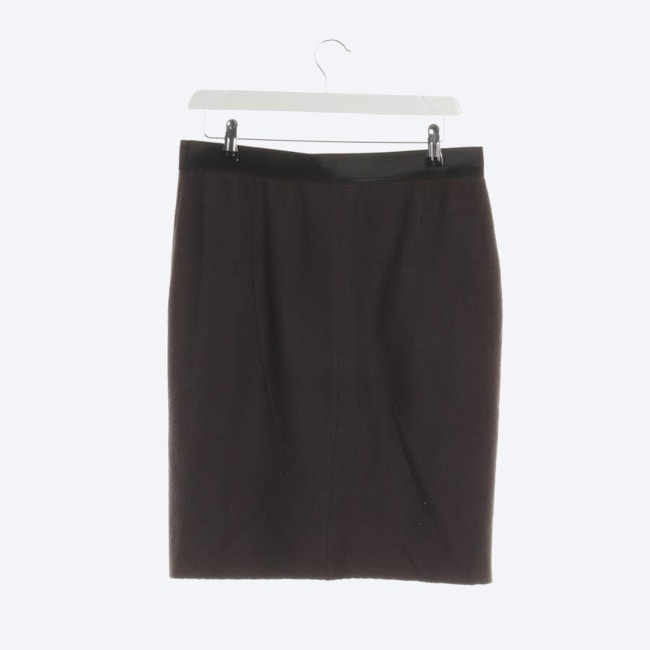 Image 2 of Wool Skirt 40 Dark Brown in color Brown | Vite EnVogue