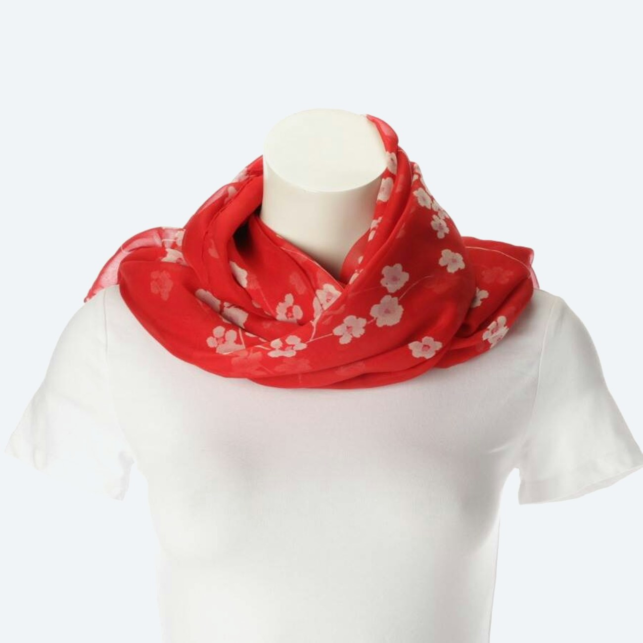 Image 1 of Silk Scarf Red in color Red | Vite EnVogue