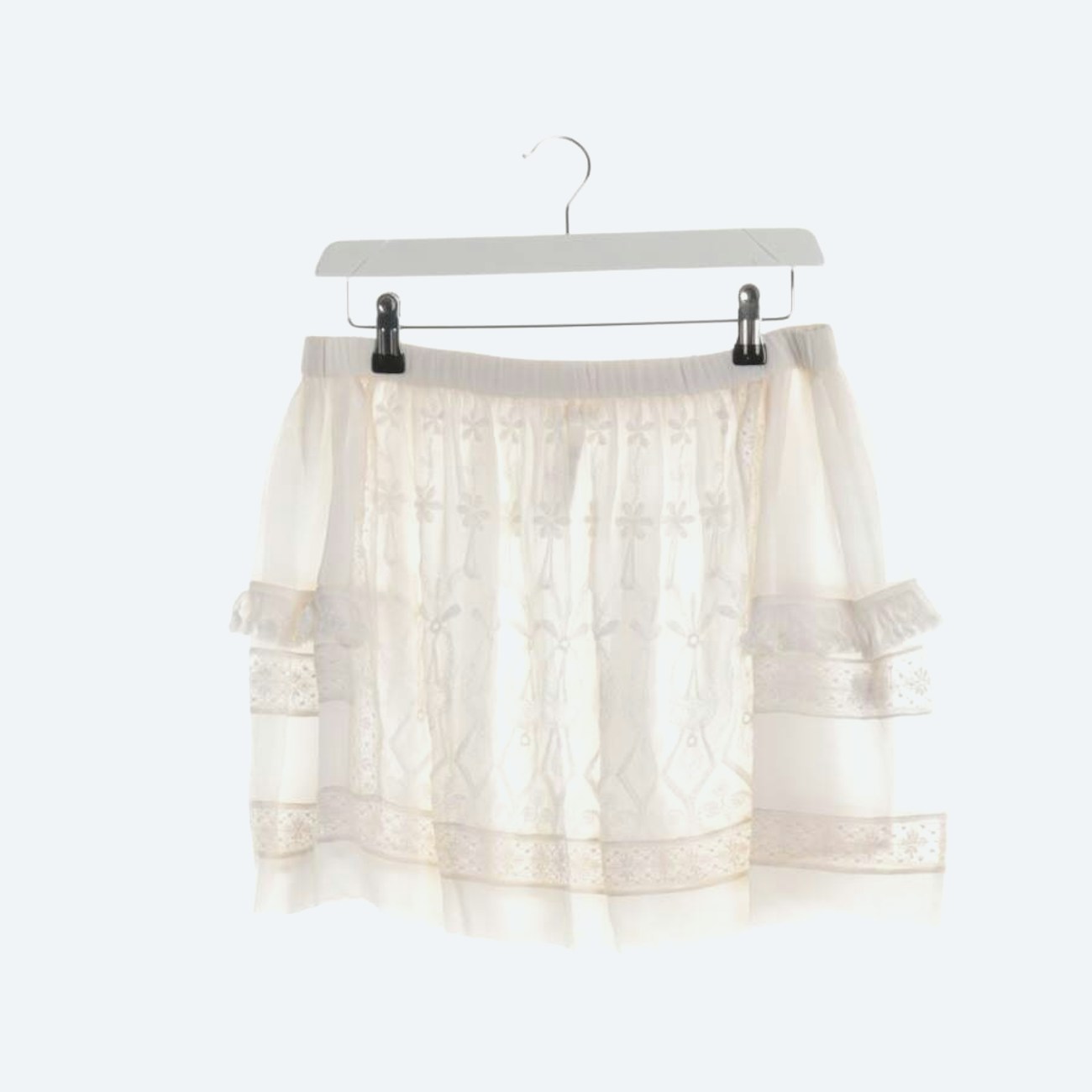 Image 1 of Silk Skirt 36 White in color White | Vite EnVogue
