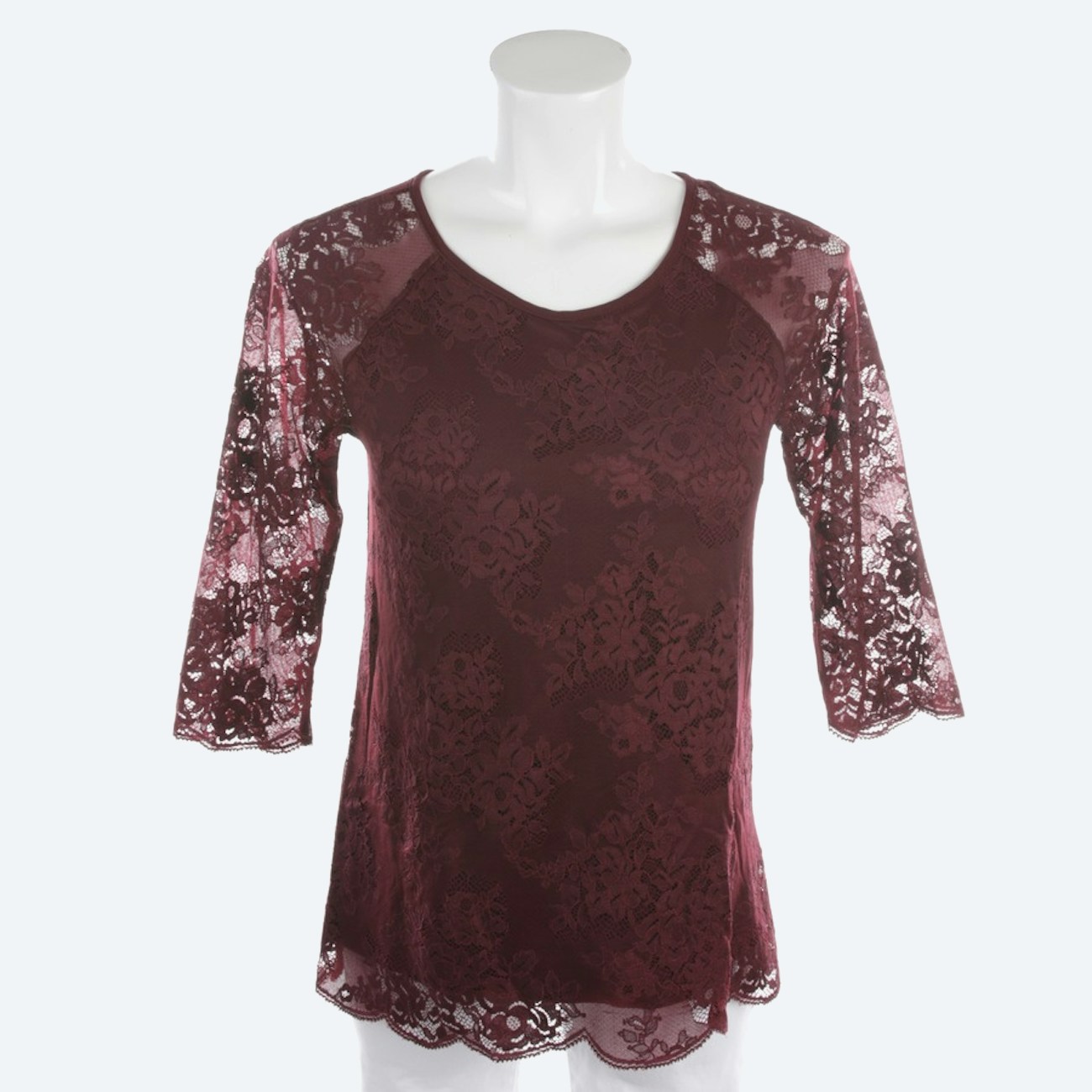 Image 1 of lace tops M red in color red | Vite EnVogue