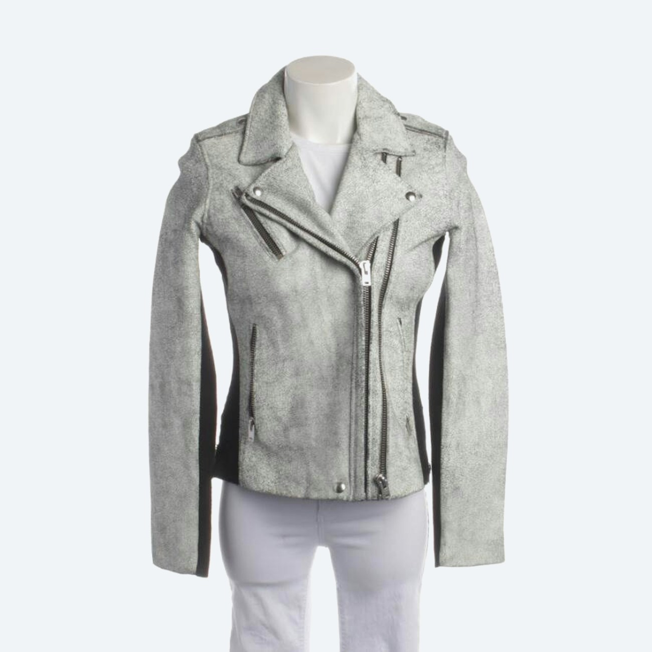 Image 1 of LeatherJacket 38 White in color White | Vite EnVogue