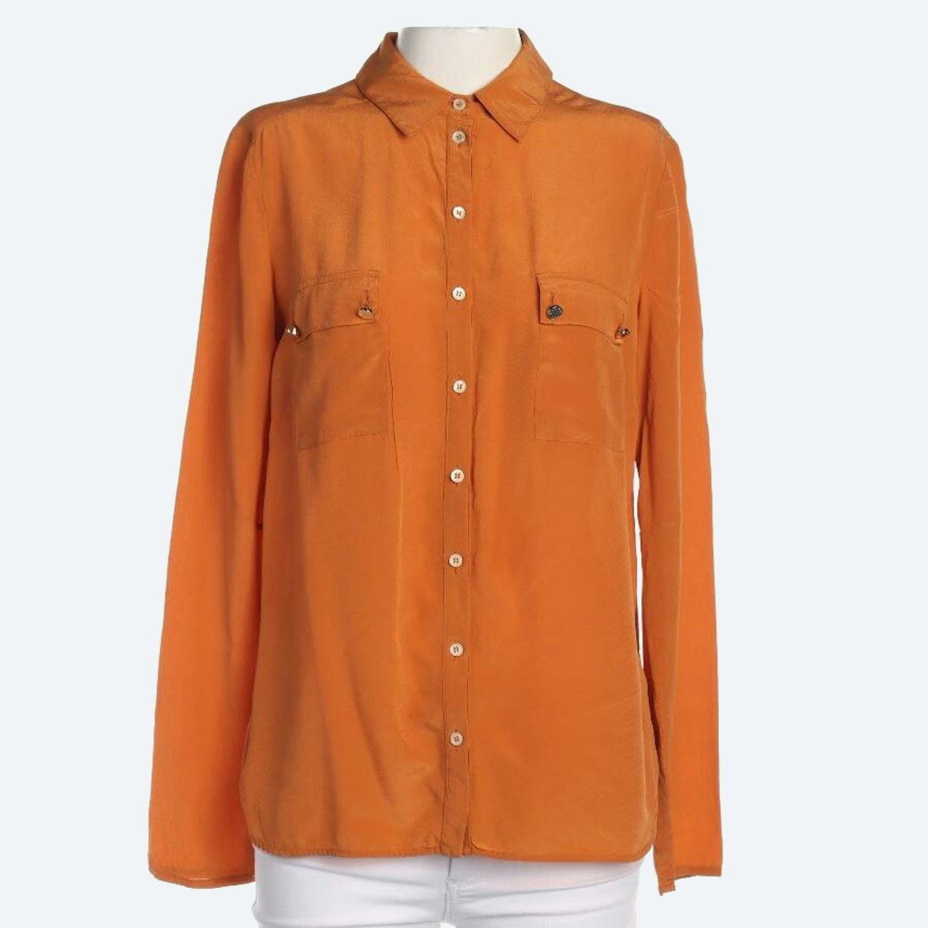 Image 1 of Silk Shirt 38 Orange in color Orange | Vite EnVogue