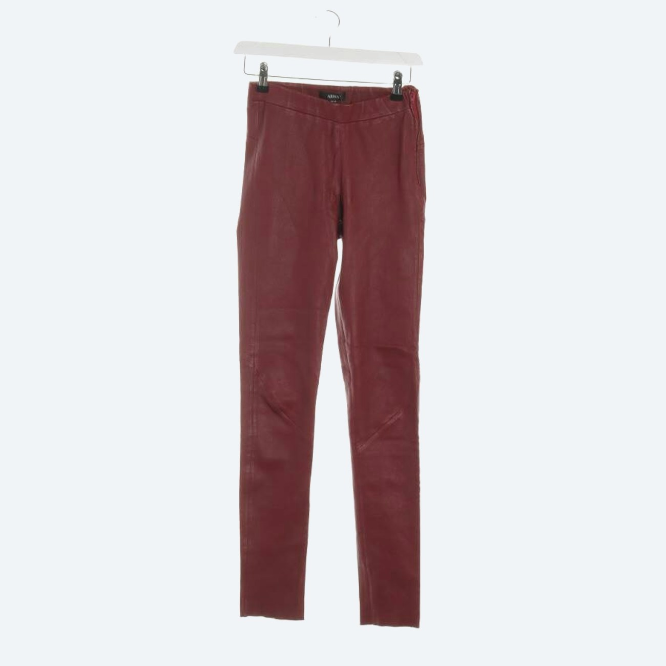 Image 1 of Leather Pants 34 Bordeaux in color Red | Vite EnVogue