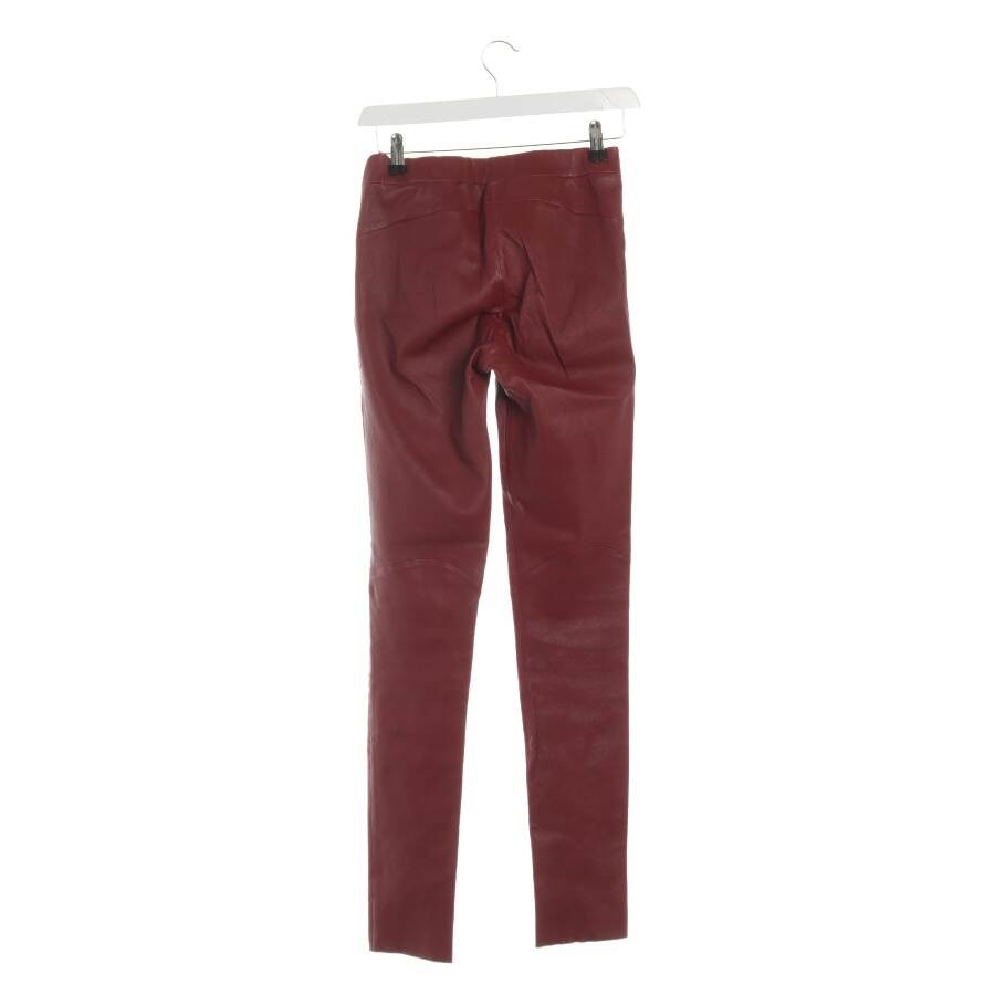 Image 2 of Leather Pants 34 Bordeaux in color Red | Vite EnVogue