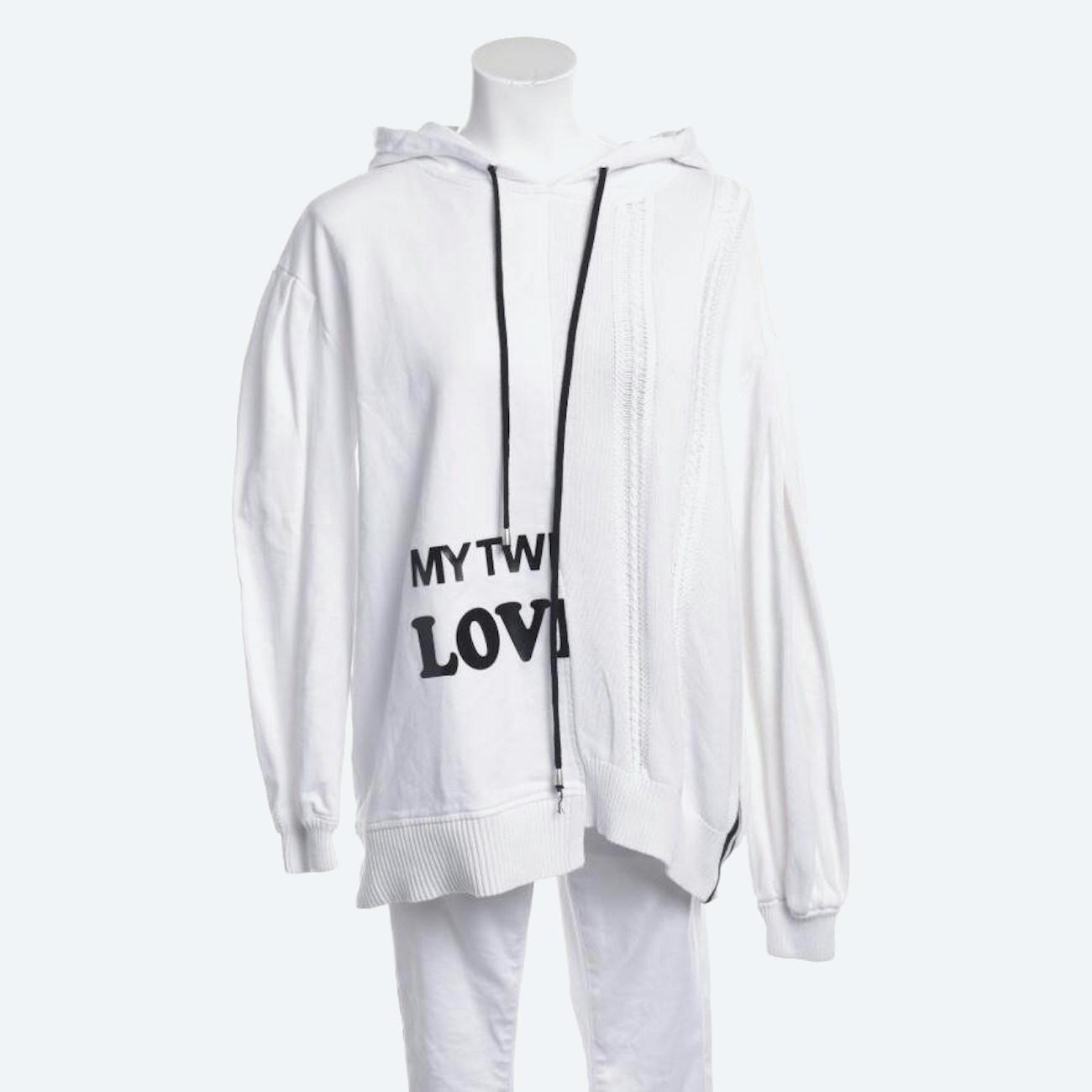 Image 1 of Hooded Sweatshirt XL White in color White | Vite EnVogue