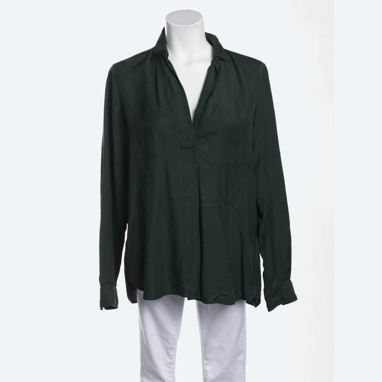 Image 1 of Shirt Blouse 36 Dark Green in color Green | Vite EnVogue