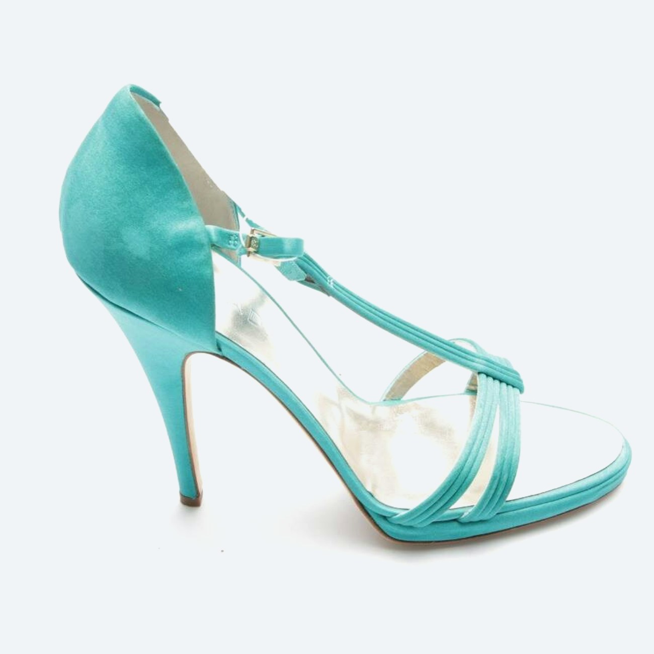 Image 1 of Heeled Sandals EUR 40.5 Turquoise in color Blue | Vite EnVogue