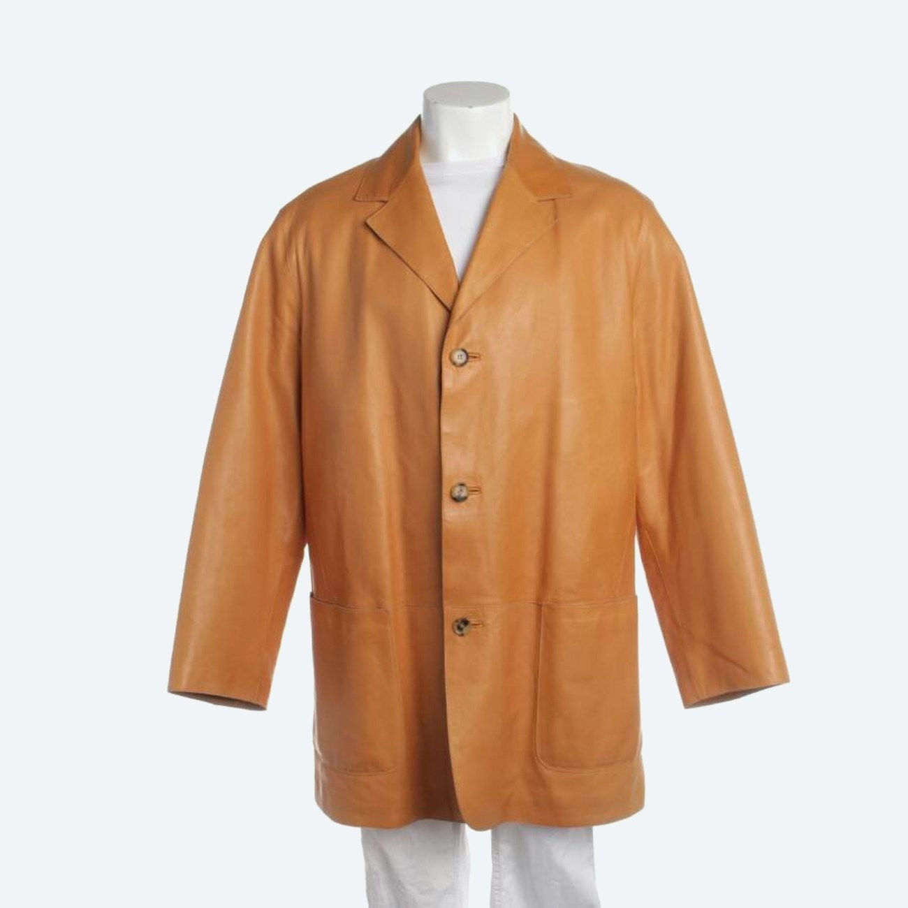 Image 1 of Leather Jacket 50 Orange in color Orange | Vite EnVogue