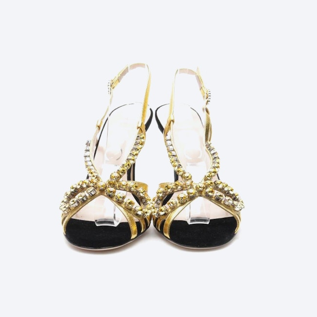 Image 2 of Heeled Sandals EUR 38.5 Gold in color Metallic | Vite EnVogue