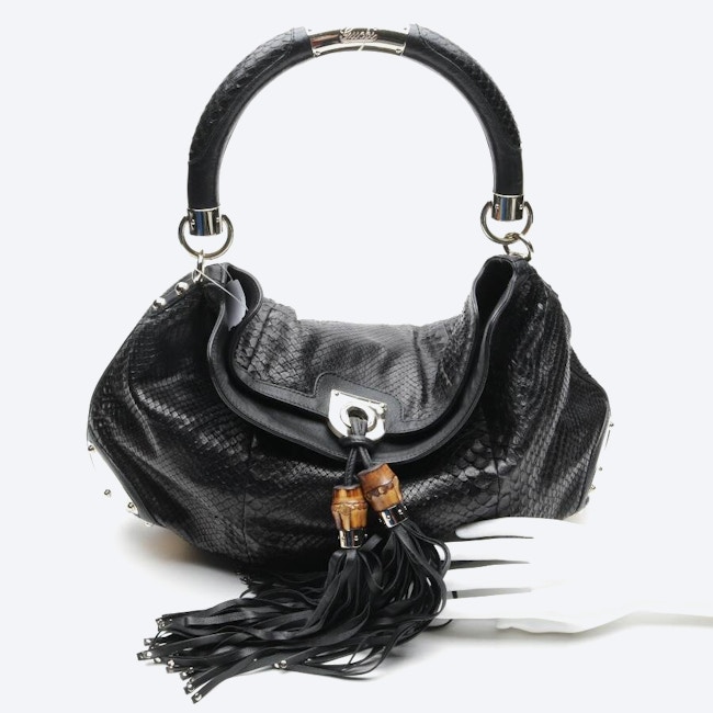 Image 4 of Gucci Bamboo Indy Hobo Shoulder Bag Black in color Black | Vite EnVogue
