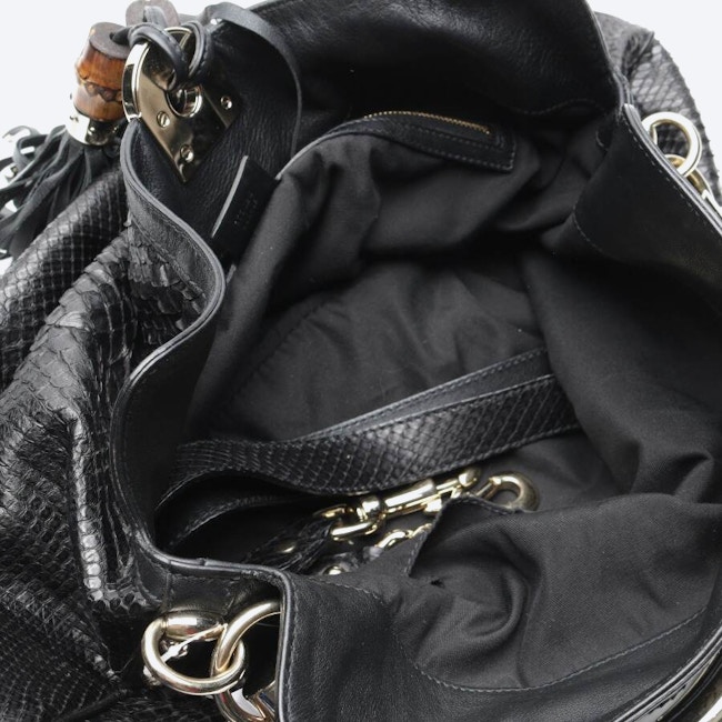 Image 5 of Gucci Bamboo Indy Hobo Shoulder Bag Black in color Black | Vite EnVogue